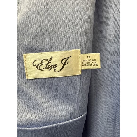 Eliza J Womens Size 12 Periwinkle Bow Detail Sleeveless V-neck Cocktail Dress - Picture 10 of 12